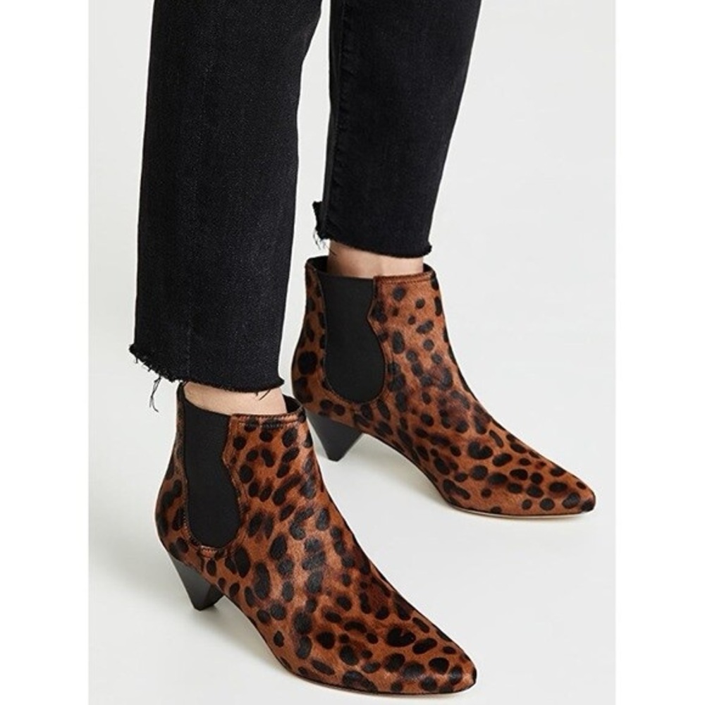 Joie Brown Leopard Ankle Booties